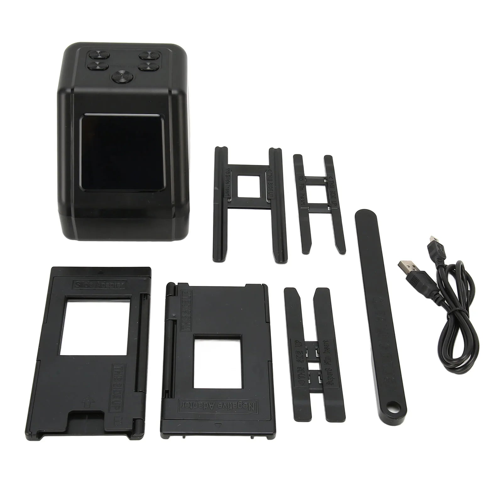 Film Slide Scanner Convert 135 126 110 Films Slides to Negatives Color Black White JPG Photos 22MP with 2.0in LCD Screen Oasis Select black