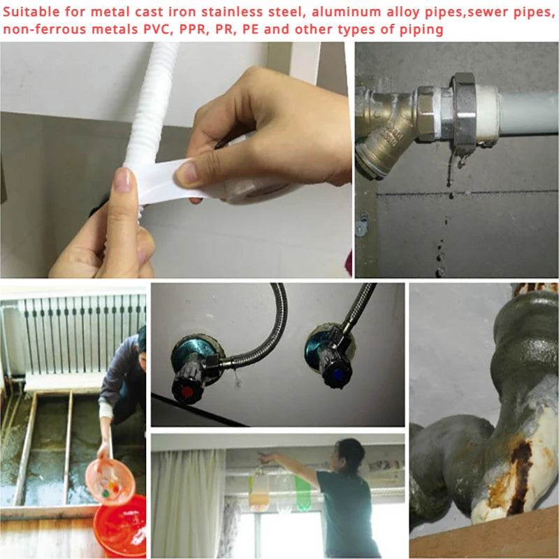 1.5m Super Strong Repair Tape Waterproof Leak Sealant for Pipe and Hose Emergency Fixes Sealed and Insulation Silicone Rubber Oasis Select