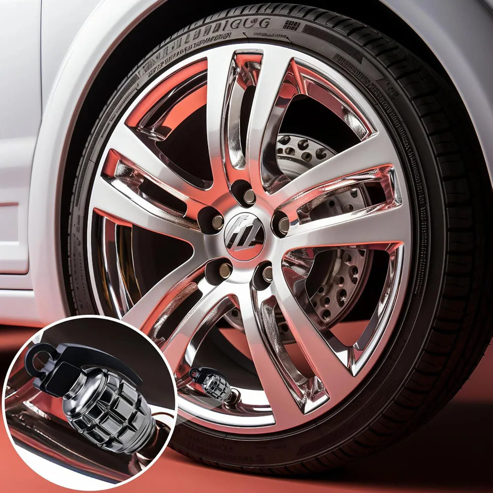 4PCS Colorful Tire Valve Stem Caps, Aluminium Alloy Tire Valve Stem Covers Universal Car Wheel Tire Valve Caps for Cars Trucks Oasis Select