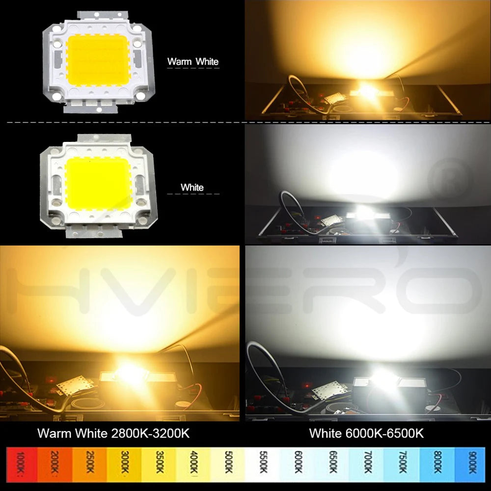 10W 30W 100W LED Light Chip Warm White DC 12V 36V COB Integrated LED Lamp Chip DIY Lighting Projects Floodlight Spotlight Bulb Oasis Select