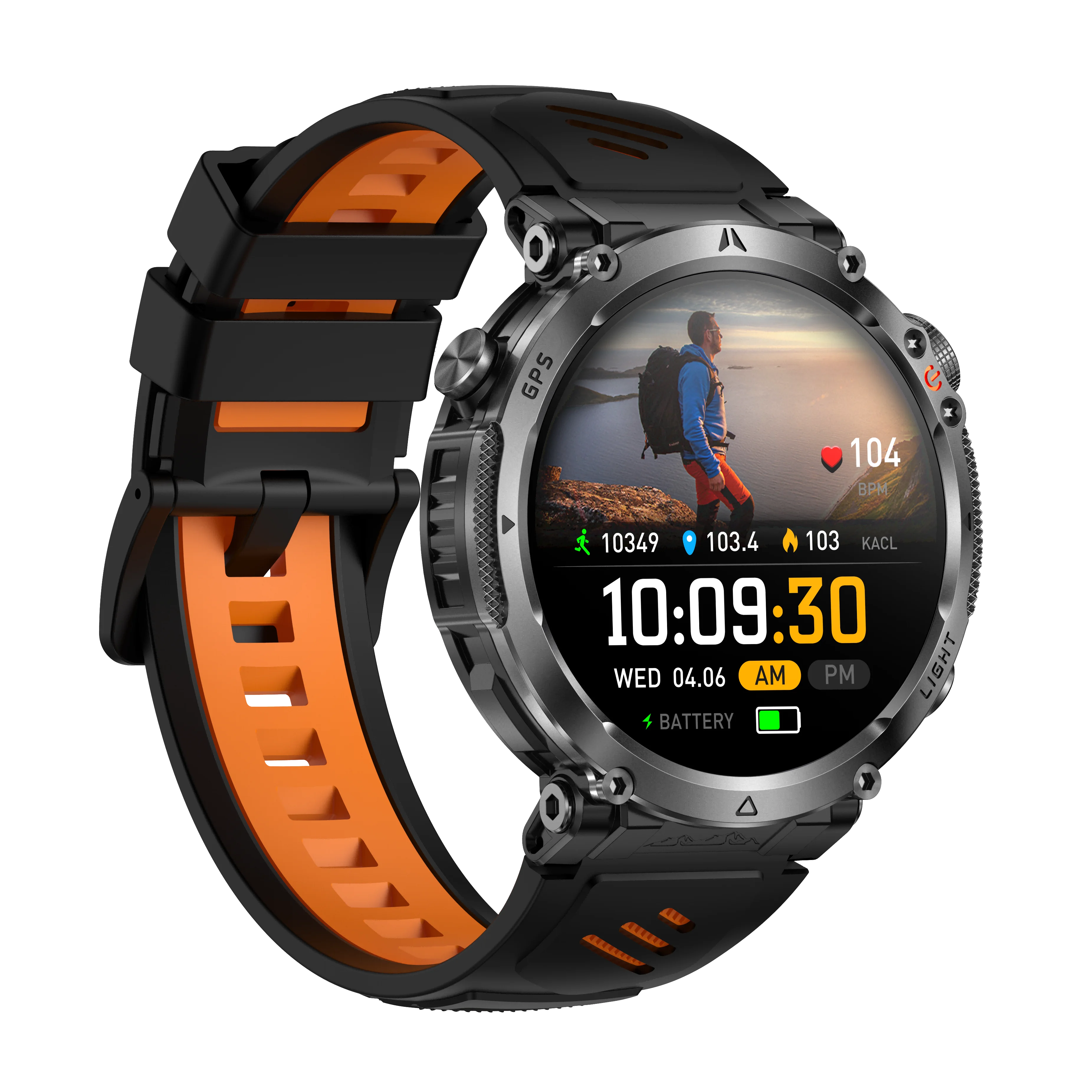 GPS Sports Smartwatch 1.7" HD Bluetooth Call Health Monitor