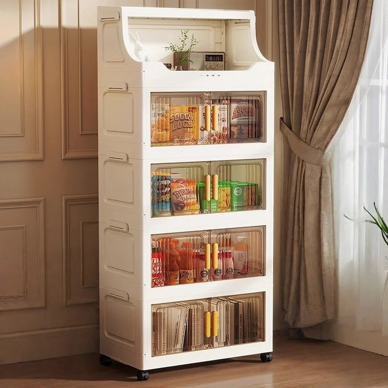 Home high-end appearance storage cabinet, bedroom bedside table, kitchen multi-level foldable storage rack Oasis Select