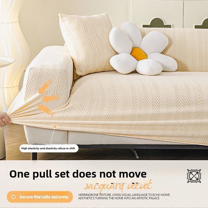 Cream-style Cat Scratch-resistant Elastic Sofa Cover Full Package All-season New Anti-slip Sofa Seat Cushion Sofa Covers Oasis Select