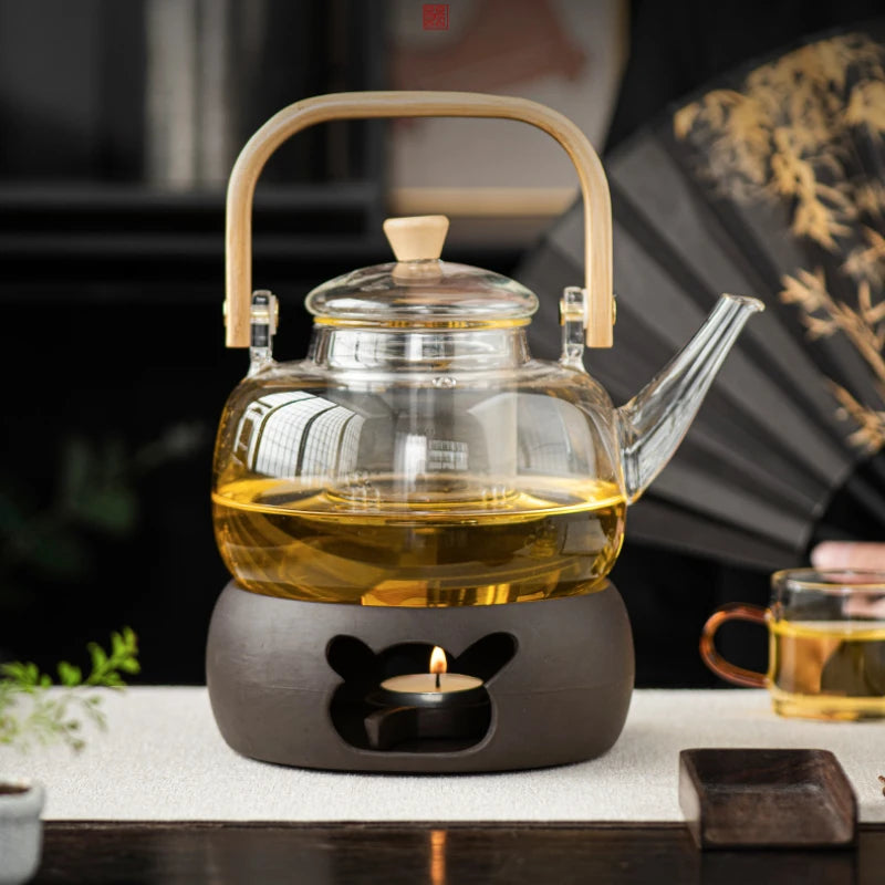Terracotta Multi-functional Candle Tea Boiling Base Warm Tea Baking Tea Furnace Heating Insulation Furnace Oasis Select
