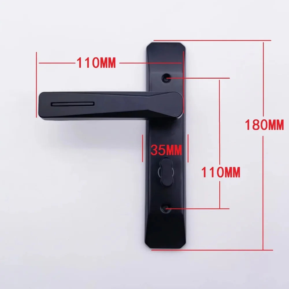 Keyless Bathroom Door Handle Lock – Single Tongue Metal Security