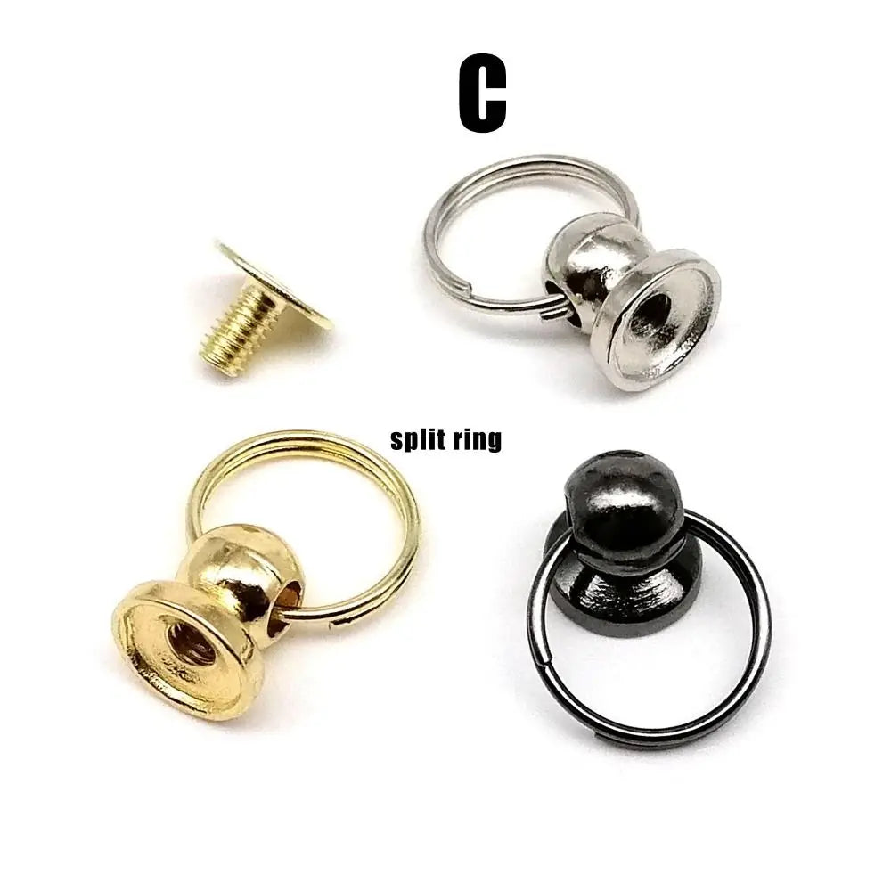 10pcs/pack Screwback Rivet Stud for Leather Bag Phone Case Accessory Ball Nail Metal Zinc-alloy with O Ring Screw Back Oasis Select