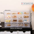 1pc desktop stackable jewelry organizer acrylic hair accessories earrings rings necklaces bracelets accessories organizer Oasis Select 16 grid-transparent