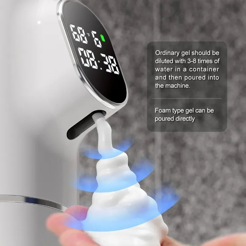 Automatic Foam Soap Dispenser LED Display | USB Wall & Desktop