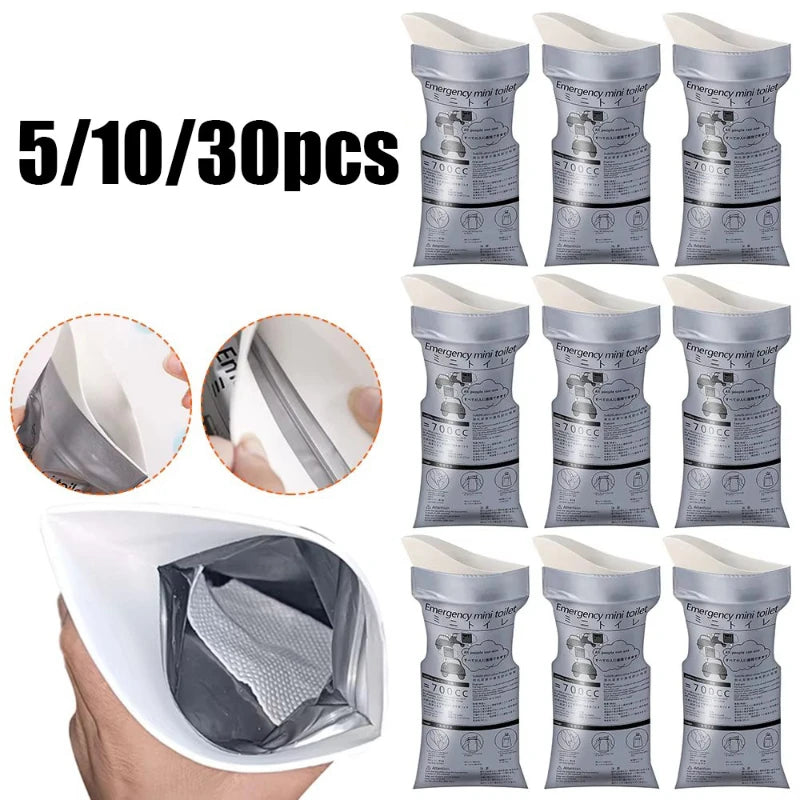 5/10/30pcs Car Camper Adult Portable Wc Toilet Potty Catheter Adult Urinal Coagulant Vomit Bag Pee Funnel Accessories Novelties Oasis Select
