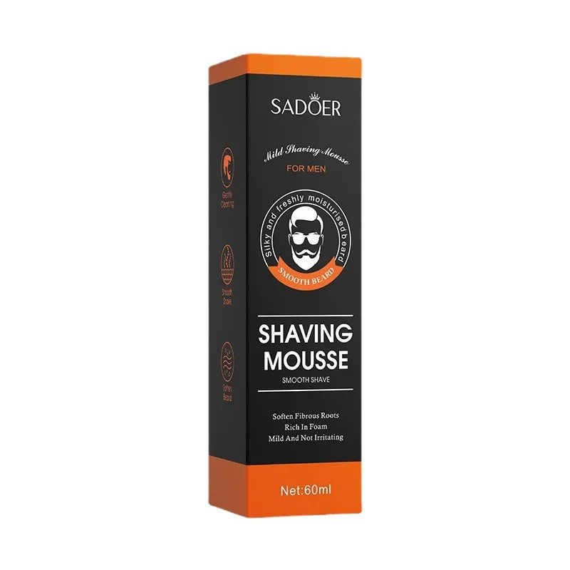 60ml Men's Shaving Mousse Mild Not Irritaing Clean Smooth Soften Sideburn Beard Shaving Cream For Man Grooming Accessories Oasis Select