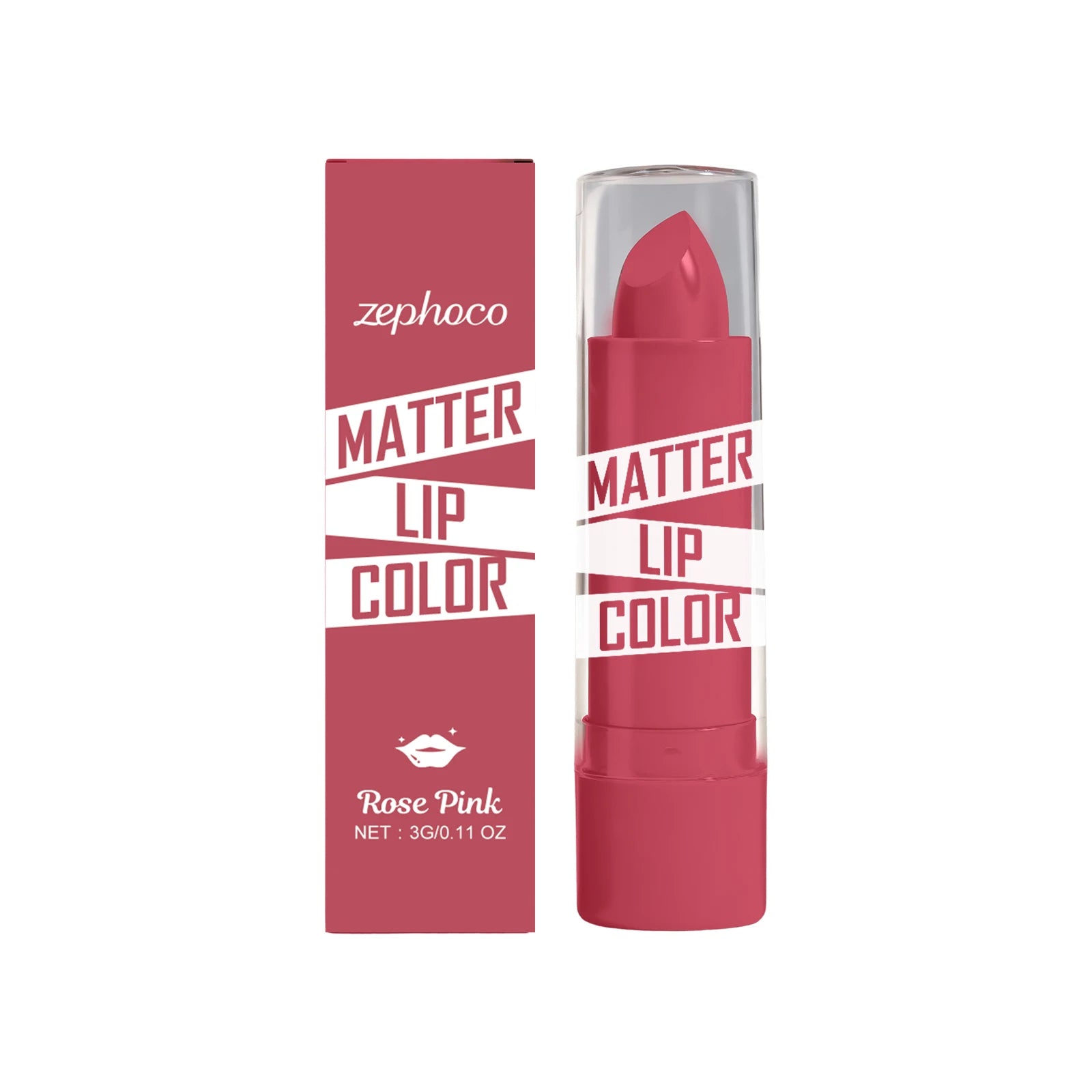 Brick red moisturizing lipstick, gives natural lip color, non-transfer, smooth for everyday use Oasis Select Rose pink