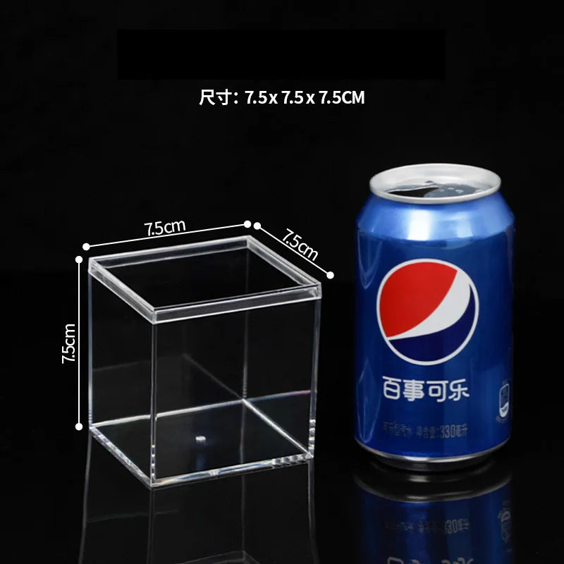 1pcs Transparent Acrylic Boxes With Cover Plastic Organizer Gift Packing Box Food Candy Storage Container For Home Display Oasis Select 7.5x7.5x7.5CM Other