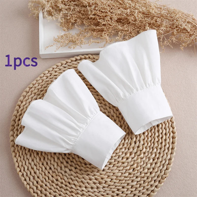 Photography Props Nail Photo Glove Beautiful Gentle Fake Cuffs Decorative Chiffon Flare Cuffs Fashion Sexy Nail Art Accessories Oasis Select White