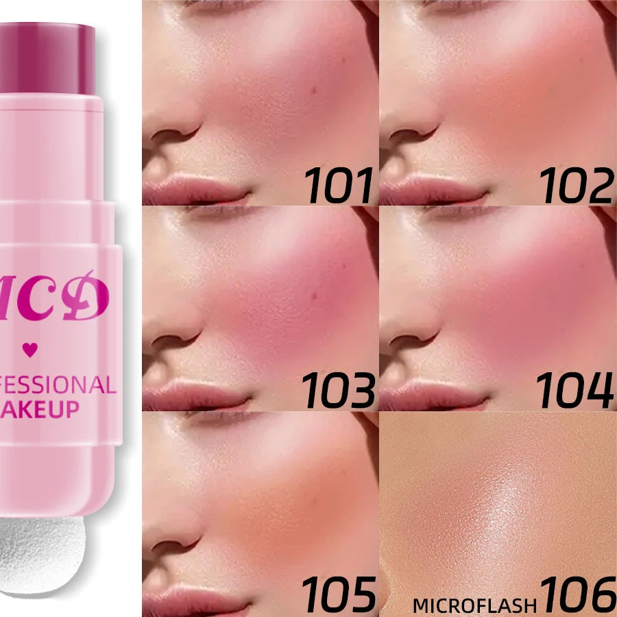 MCD 6-Color Jelly Blush Stick – Lip & Cheek Tint Matte Finish