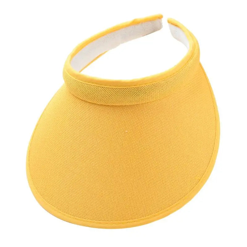 Women's Straw Sun Visor Hat UV Protection Adjustable Empty Top Casual Beach Golf Outdoor Sunshade Cap Oasis Select Yellow