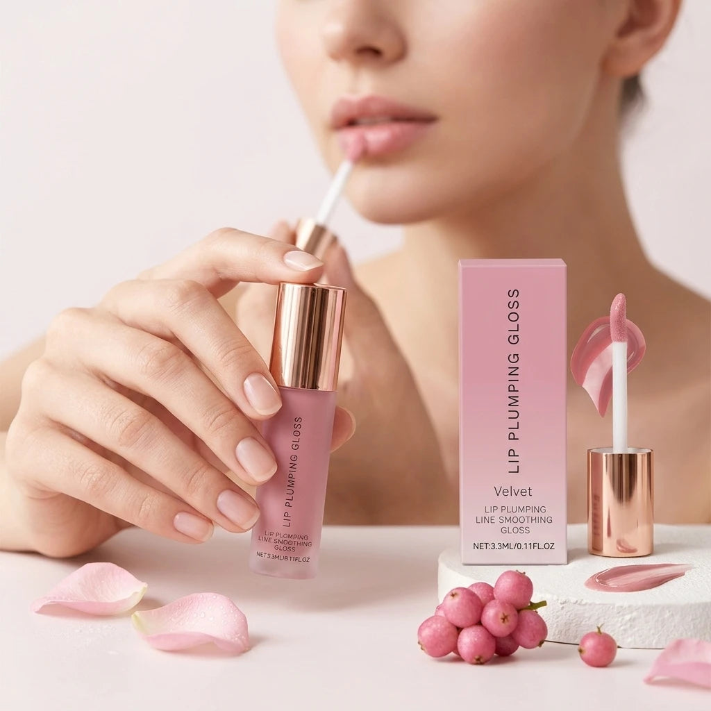 Water Light Lip Gloss Mutil Color Plump Lips Hydrating Lips Fade Lip Lines Boost Shine Lightweight Portable Lip Plumping Gloss Oasis Select