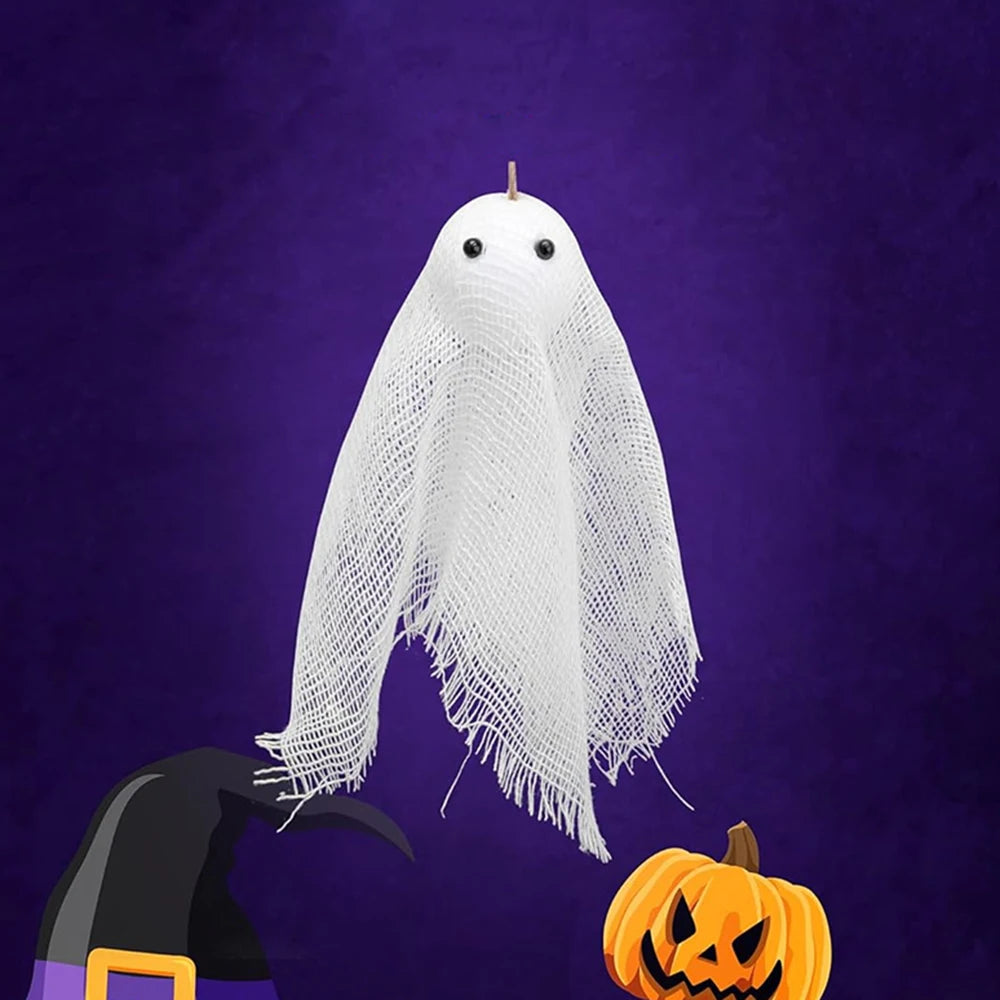 Halloween Hangings Ghosts Halloween Flying Ghosts Decorations White Cute Flying Ghosts Ornament With Rope For Balcony Garden Oasis Select