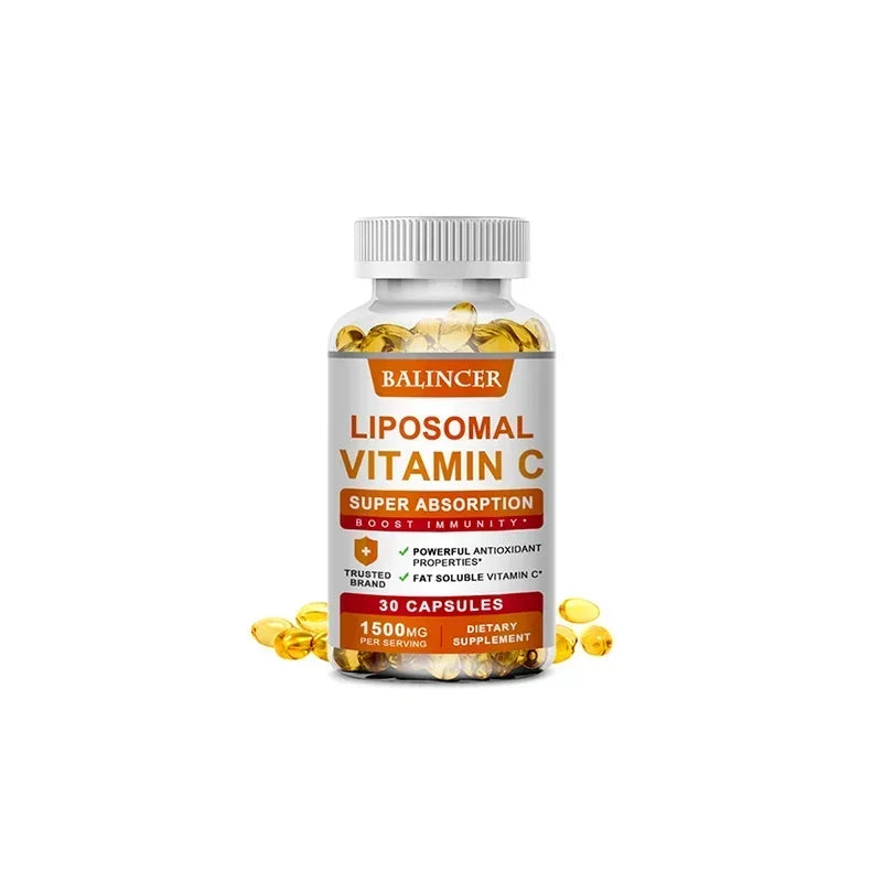 Balincer Liposomal Vitamin C 1500mg – Immune & Skin Support Vitamin C Supplement Oasis Select 30count-1 bottle