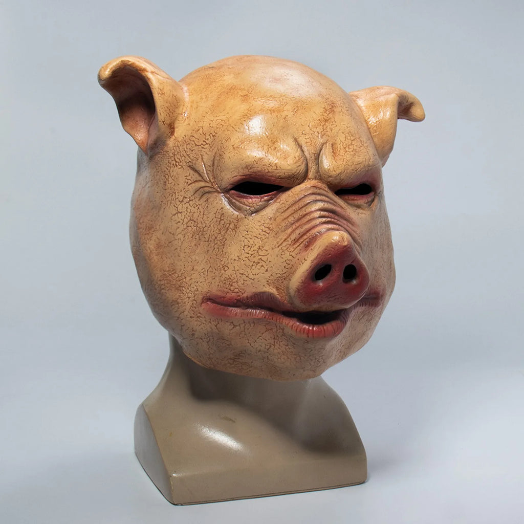 Halloween Scary Saw Pig Head Mask Cosplay Party Horrible Animal Masks Full Face Latex Mask Halloween Party Decoration Latex Prop Oasis Select