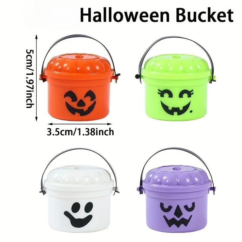 12-piece Halloween mini plastic gift set, various pumpkin face storage containers, "Trick or Treat", home decoration Oasis Select