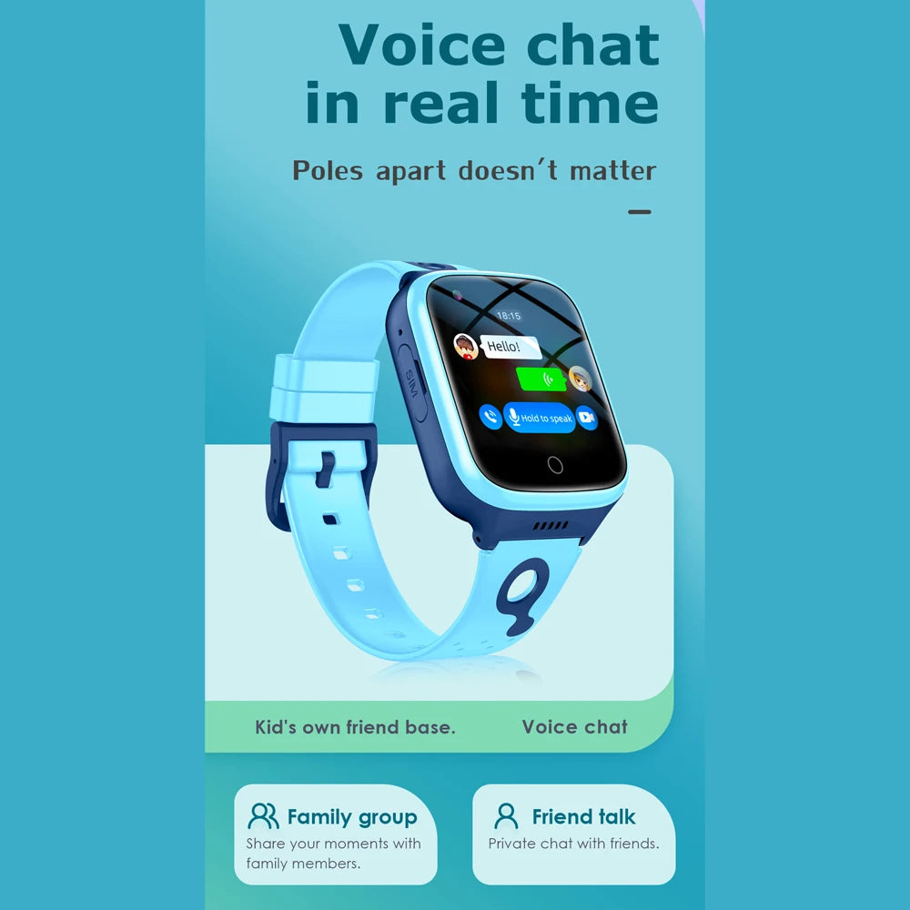 4G Kids Smart Watch Camera SOS Waterproof GPS WIFI Video Call Monitor Tracker Location LBS Smartwatch Children Watch Boy Girl Oasis Select