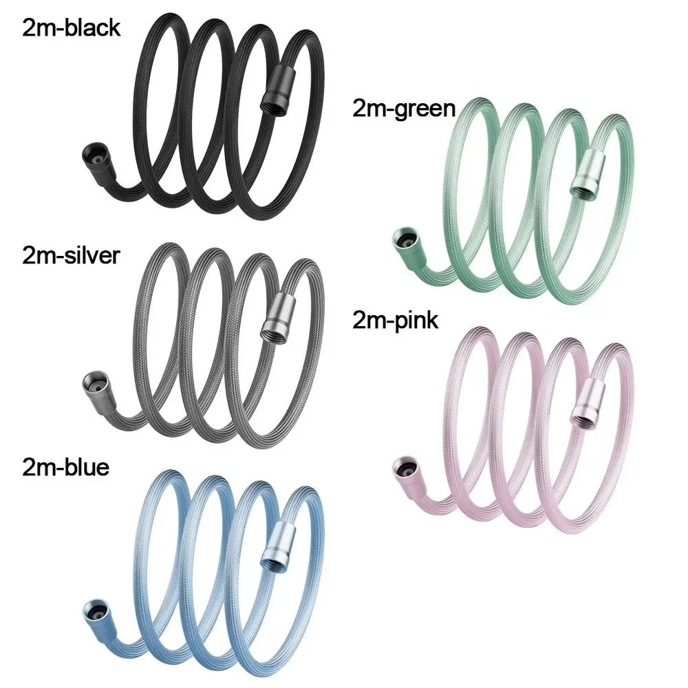 1.5/2 Meter Handheld Shower Hose Universal Interface Anti Winding Shower Tube High Pressure Flexible Bath Shower Nylon Pipe Oasis Select