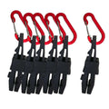 6pcs Tent Claws with Bungee Cord Balls Windproof Securing Alligator Clip Set for Tarps Canopy Sun Shade Beach Outdoor Camping Oasis Select black 6pcs hook