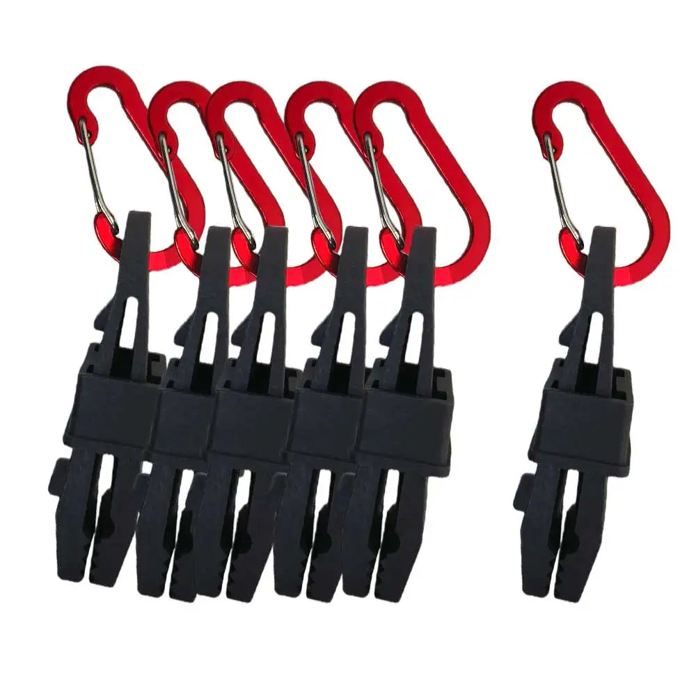 6pcs Tent Claws with Bungee Cord Balls Windproof Securing Alligator Clip Set for Tarps Canopy Sun Shade Beach Outdoor Camping Oasis Select black 6pcs hook