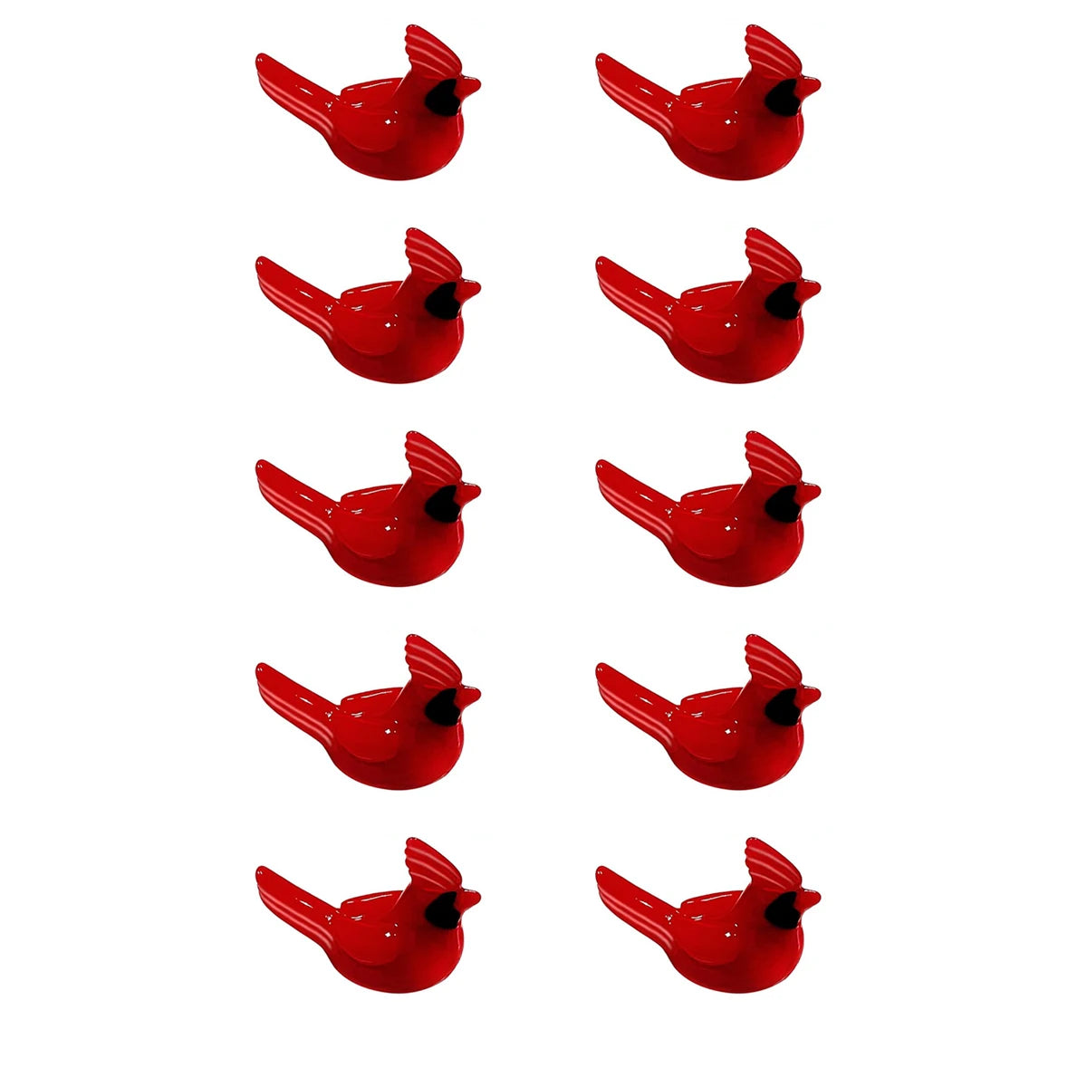 5/10/20 PCS Mini Red Cardinal Bird Figurine – Resin Ornament for Fairy Garden, Dollhouse, Cake Decor & Memorial Home Decoration Oasis Select 10pcs