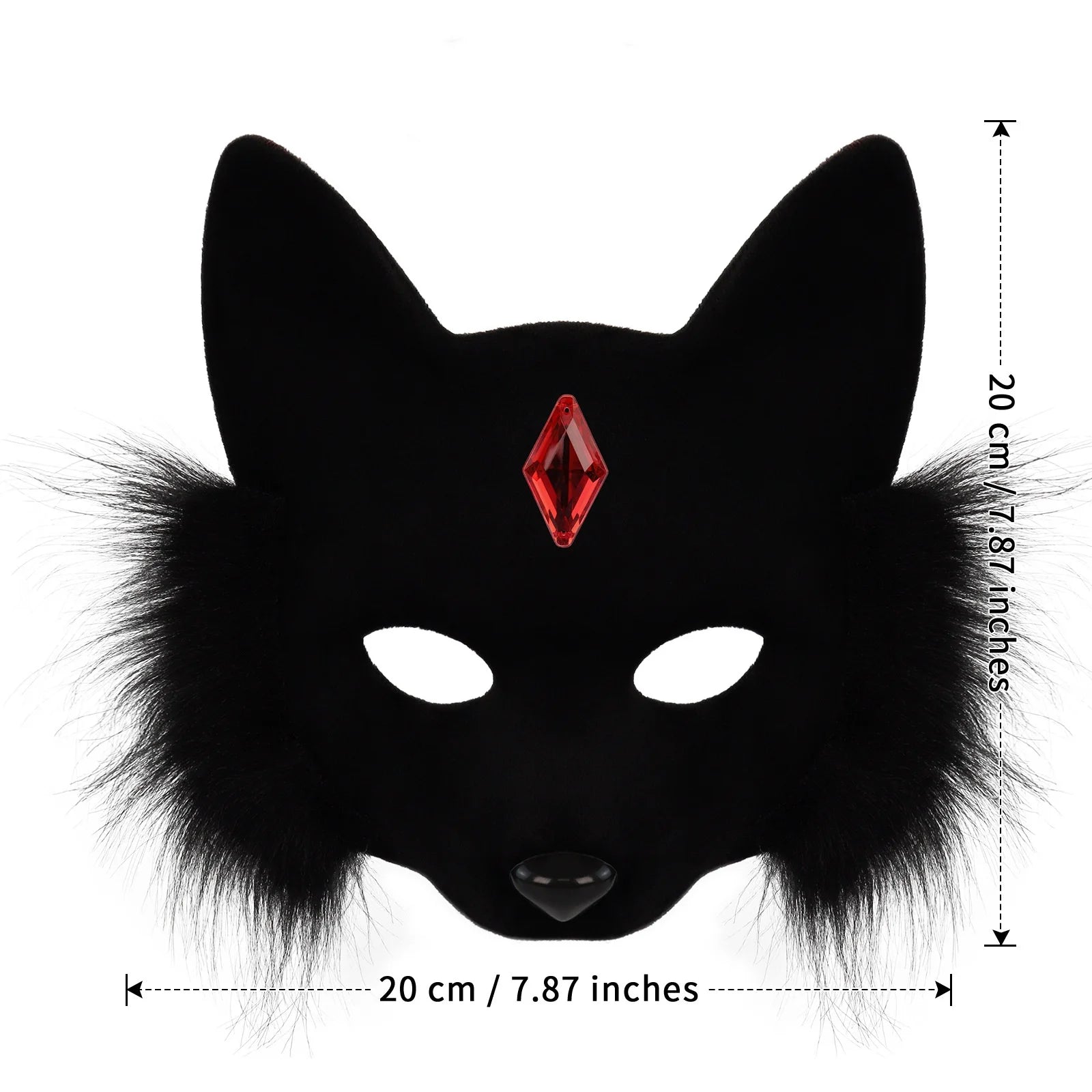 Trendy Animal Half Face Masks Fox Cat Mask Costumes Props for Halloween Cosplay Party Oasis Select