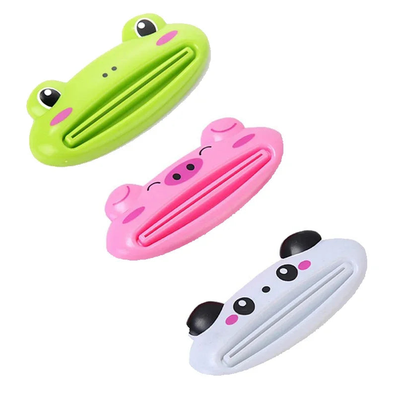 1/2/3pcs For Home Bathroom Animal Easy Toothpaste Dispenser Plastic Tooth Paste Tube Toothpaste Squeezer Rolling Holder Cocina Oasis Select 3pcs