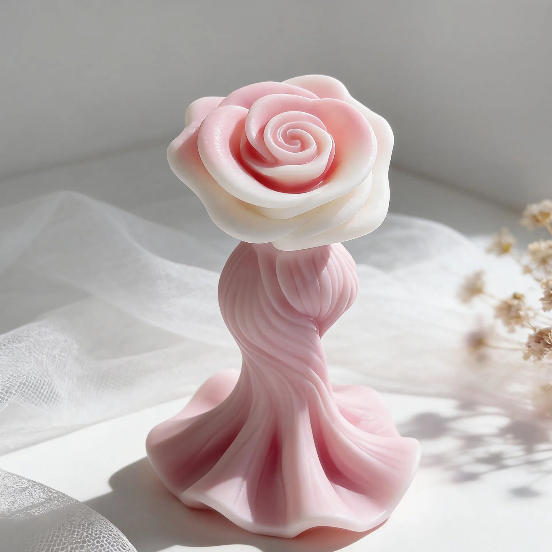 Flower Candle Mold Exquisite Aromatherapy Candle Mold 3d Rose Silicone Mold Heat-Resistant For Diy Candle Making Handmade Gifts Oasis Select