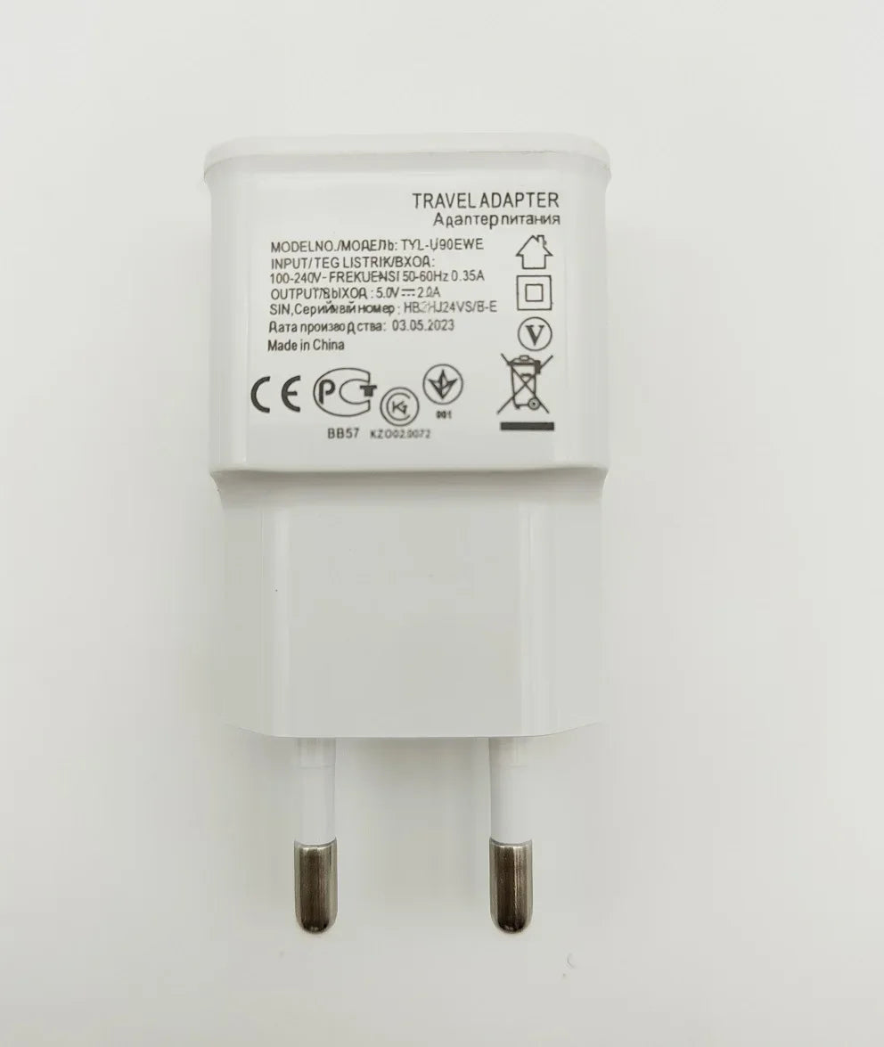 Universal EU Plug 5V Dual USB Charger for iPhone Samsung Xiaomi Huawei - Mobile Phone Travel Power Adapter Oasis Select