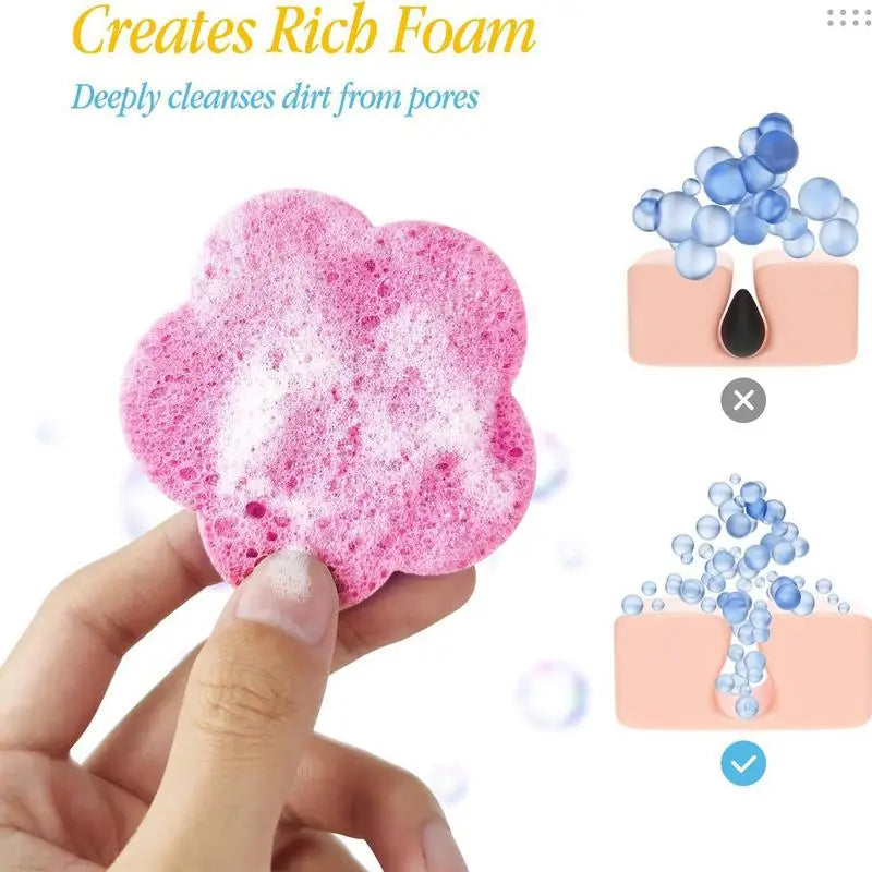 30pcs Face Cleansing Pads Makeup Removal Cotton Pad Cleansing Facial Pad Face Towel Washable Cotton Pads (Color Random) Oasis Select