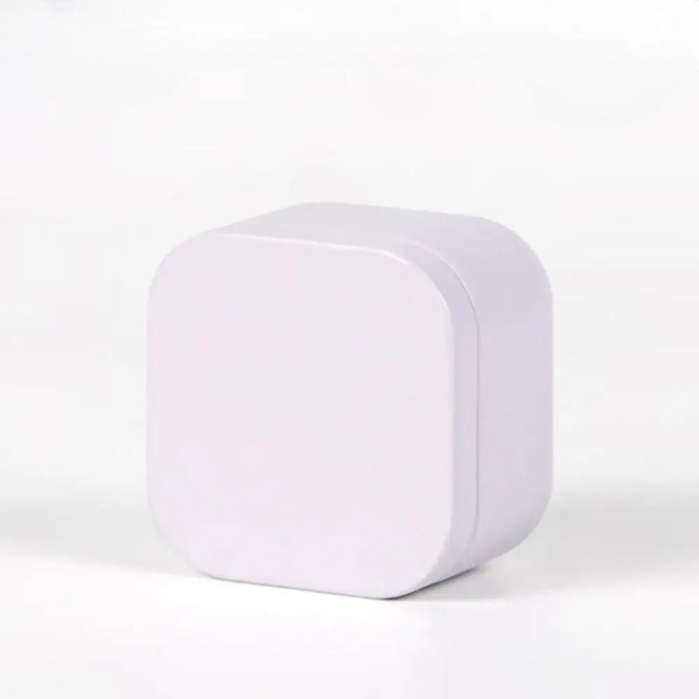 Portable Solid Color Mini Tin Box Tea Sealed Jar Packing Boxes Jewelry Candy Small Storage Can Coin Earring Headphones Gift Case Oasis Select Square White