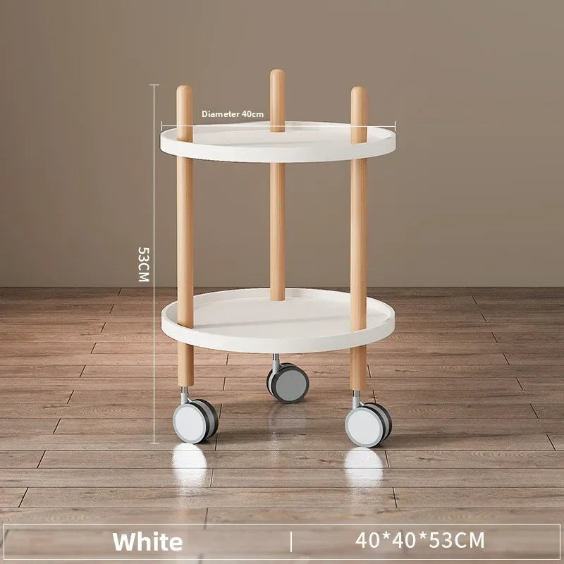 Multi-functional Nordic small round table coffee table sofa side table living room simple creative round coffee table Durable Oasis Select White E