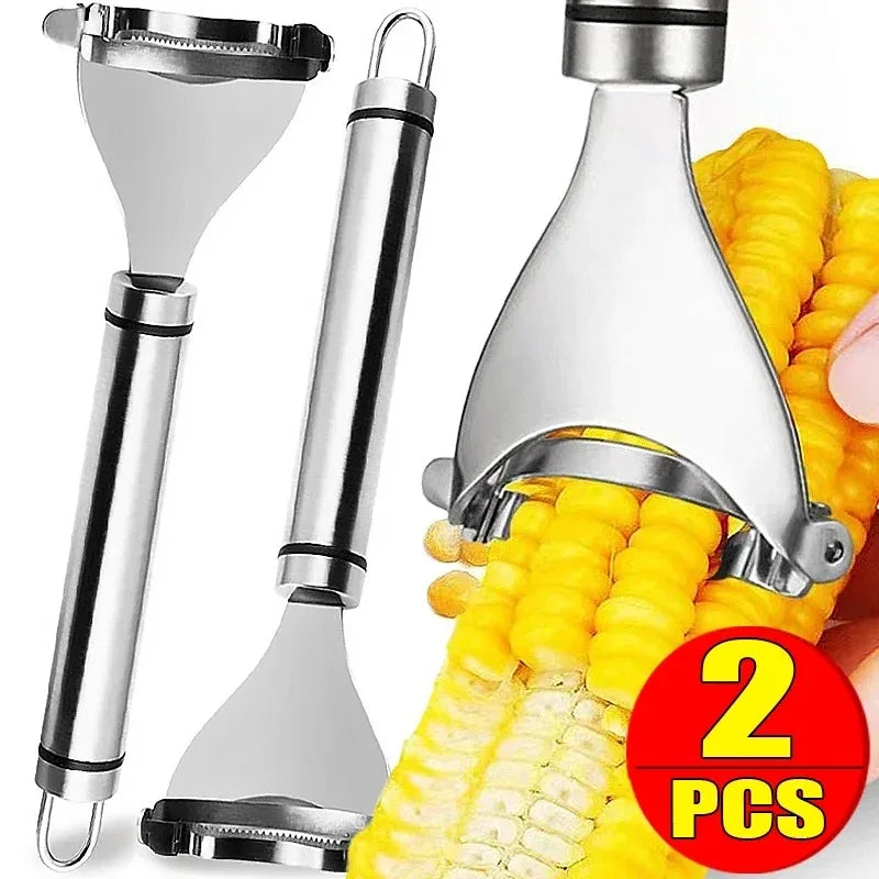 Stainless Steel Corn Planer Home Corn Peeler with Ergonomic Handle Convenient Corn Stripper Thresher Corn Cutter Kitchen Gadgets Oasis Select