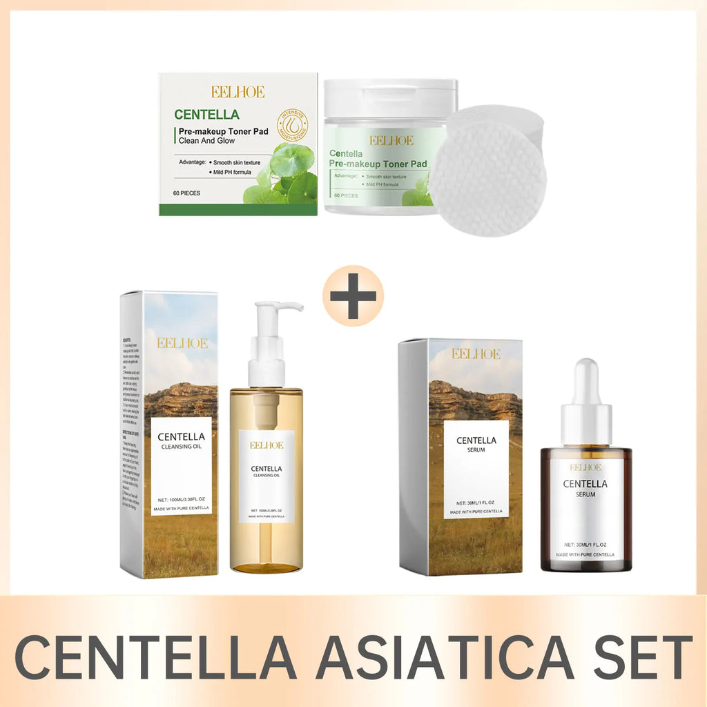Eelhoe Centella Skincare Set – Toner Pads, Cleansing Oil & Serum Skincare Set Oasis Select Centella Set