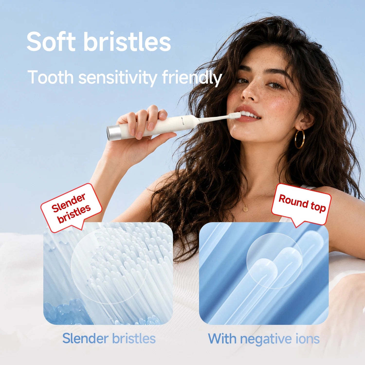 Electric Toothbrush Vibration Sonic Electric Toothbrush for Adults Rechargeable Smart 6 Modes 5 Brush Heads DOCO LAB Oasis Select
