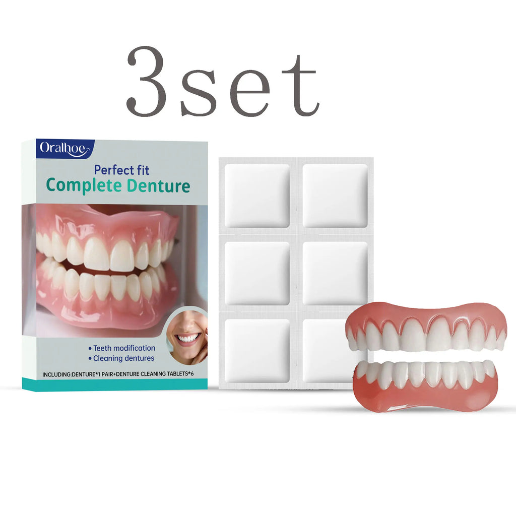Denture Care & Cleaning Kit, Cleansing & Maintenance, Comfortable Wear, Smile Beauty Enhancement, Perfect for Daily Use Oasis Select 3set