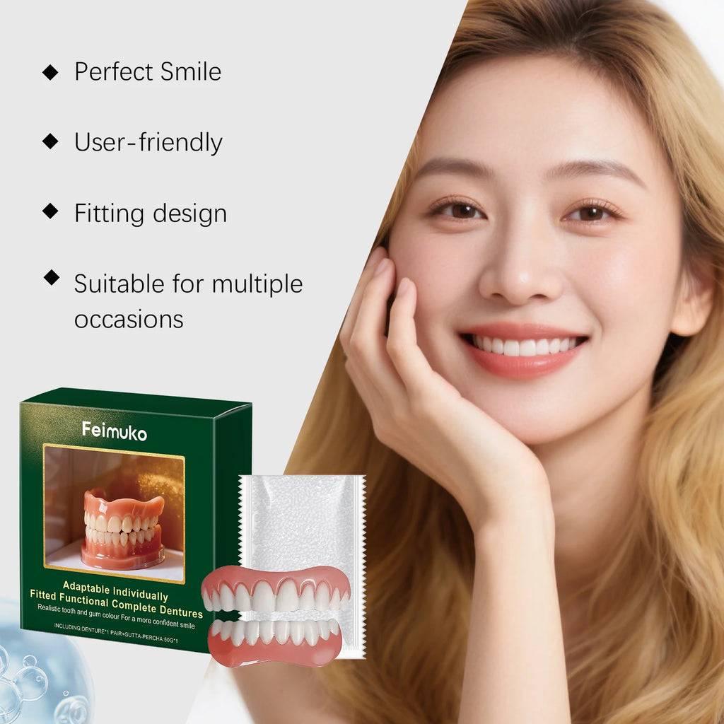 Moldable Denture Silicone Kit – Temporary False Teeth Set Temporary Denture Kit Oasis Select