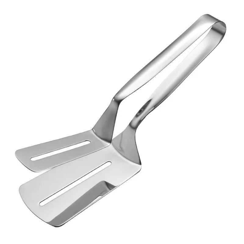 1/2Pcs Stainless Steel Steak Clips Multifunctional Spatula Double-Sided Cooking Tongs For Fish Meat Pizza Kitchen Baking Tools Oasis Select Steak clip