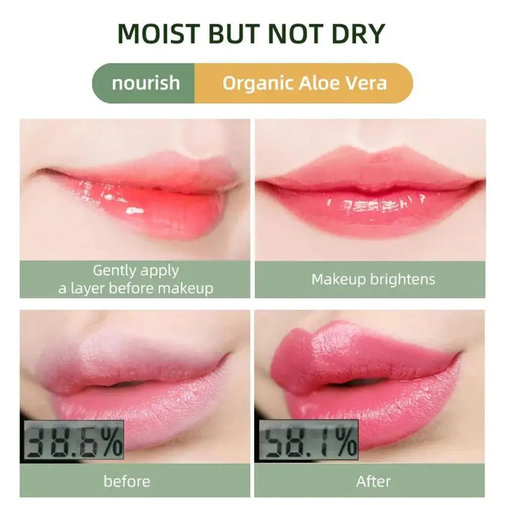 Moisturizing Aloe Vera Color-Changing Lipstick Temperature-Activated, Lip Balm for Nourishing, Anti-Drying, Exfoliating Lip Care Oasis Select