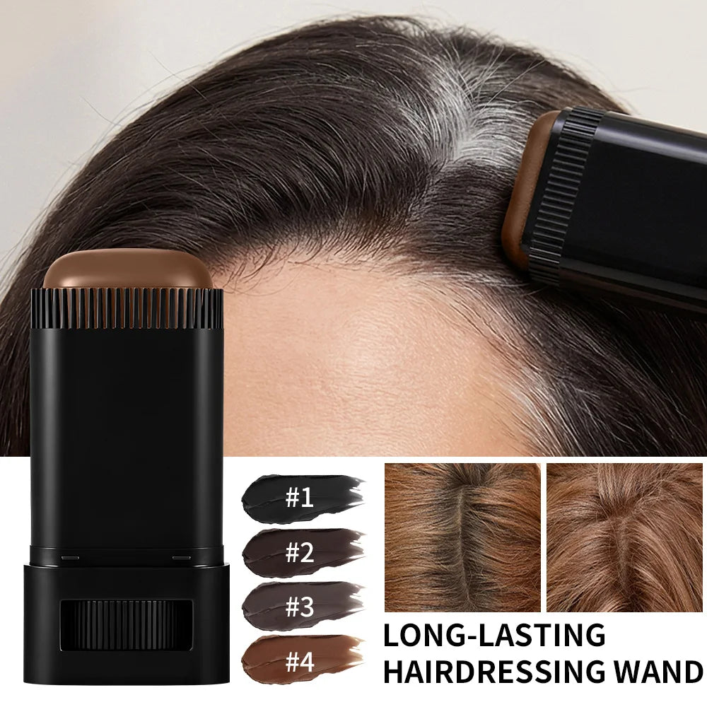 2in1 Hair Dye Stick with Comb Black Brown Coffee Long Lasting Temporary Hair Coloring Covered White Hairs Hairline Pen Washable Oasis Select