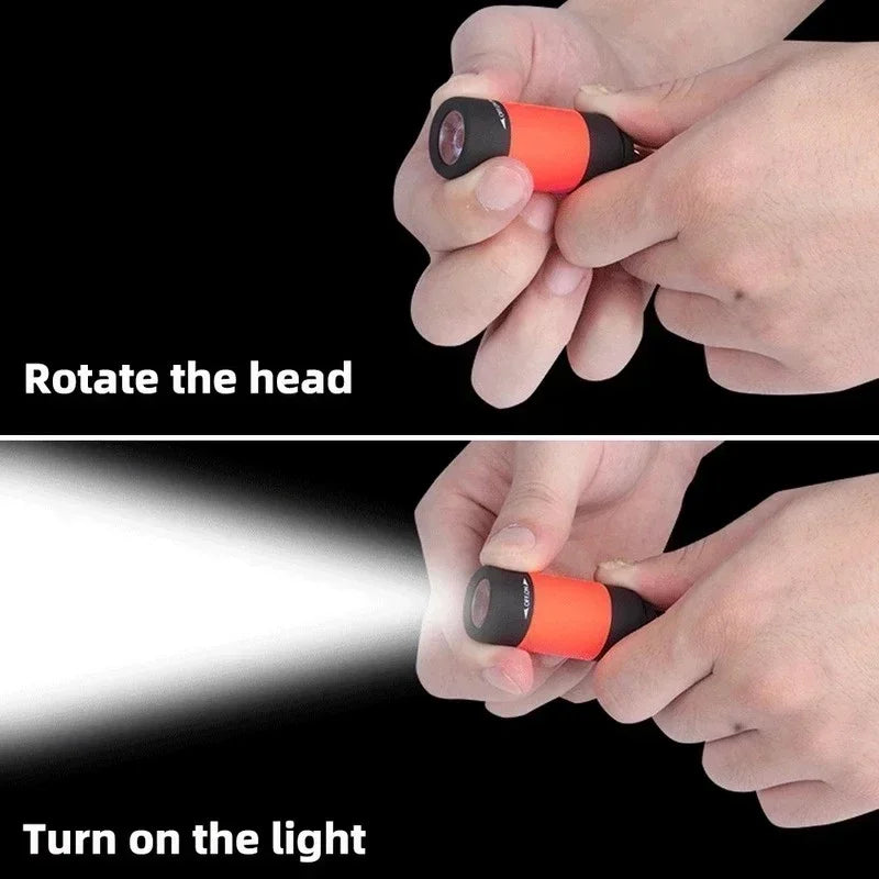 USB Rechargeable Mini LED Keychain Flashlight | Waterproof