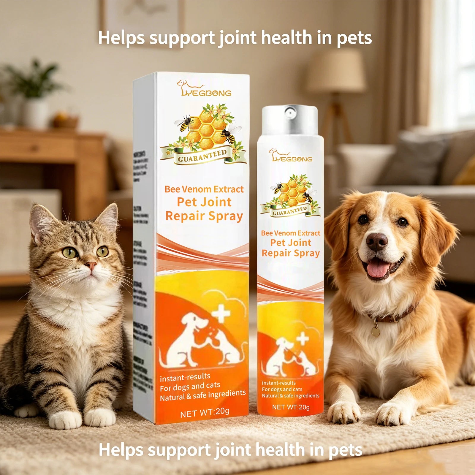 Bee Venom Pet Joint Repair Spray for Pets Relieves Discomfort and Strengthens Weak Muscles Promotes Flexibility Pet Bone Care Oasis Select Default Title