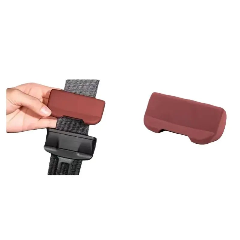 1/2Pcs Car Seatbelt Buckle Covers, Silicone Anti-scratch Guard, Auto Interior Accessories Oasis Select Brown 2PCS