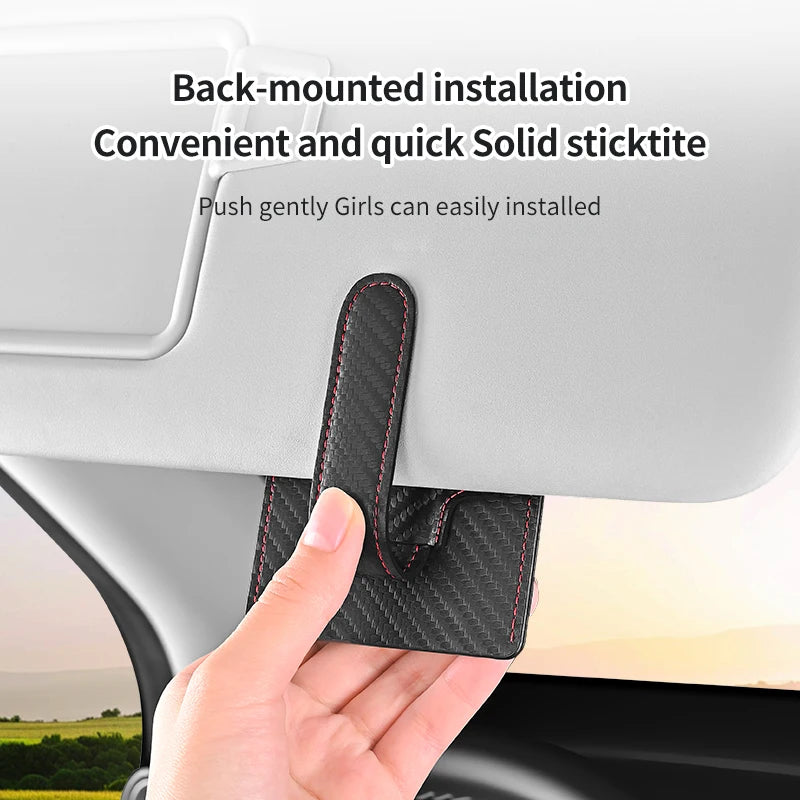 Car Sun Visor Card Holder – Microfiber Dual-Mount Organizer