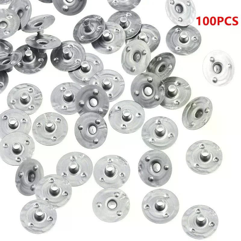 100 Pcs Durable Waxed Candles Making Metal Wick Sustainers Carry Holders Tabs Tool Candle Wicks Base DIY Candle Making Oasis Select
