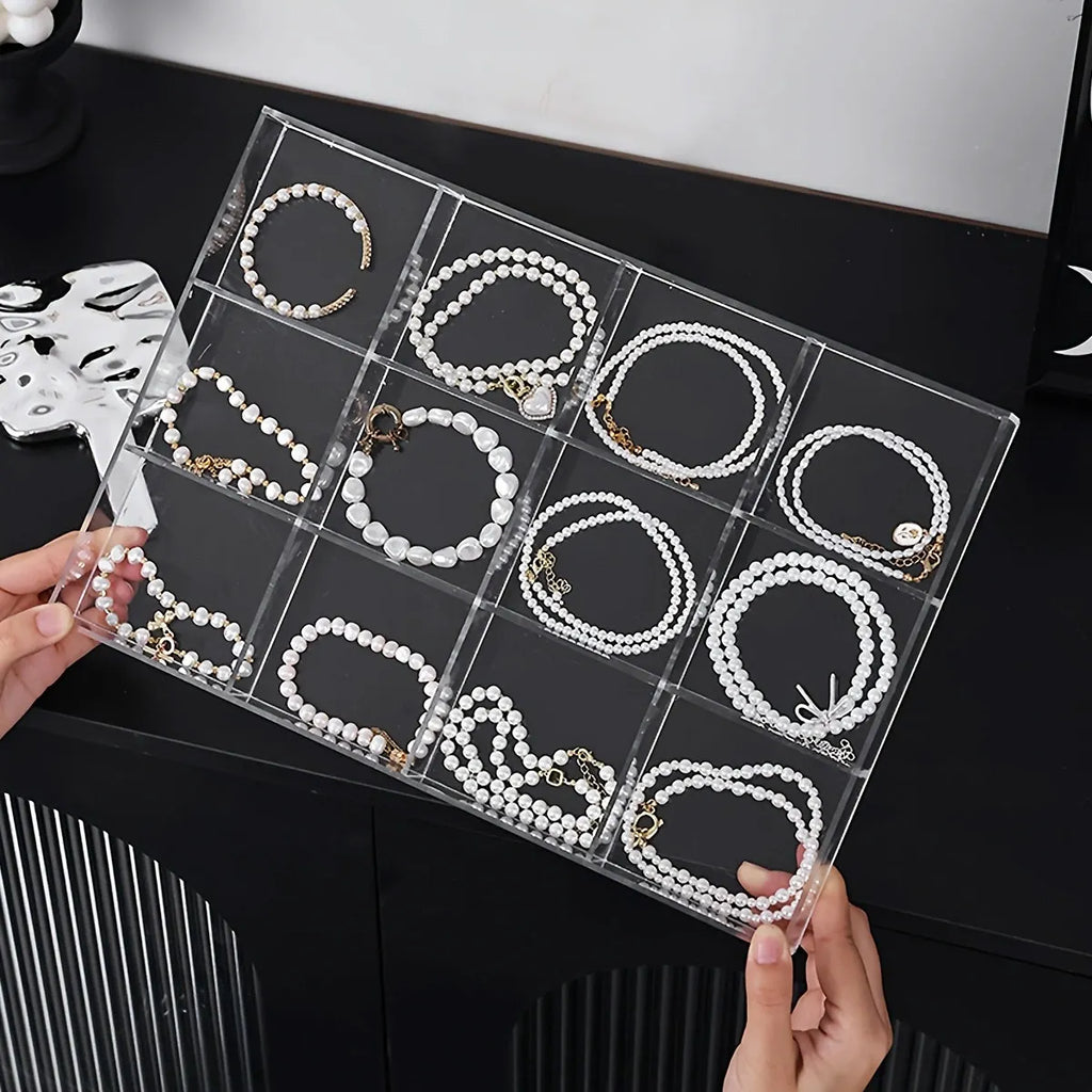 Transparent plastic jewelry storage box, jewelry tray, nail art, jewelry, rings, necklaces and other jewelry storage boxes Oasis Select